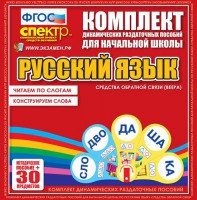 Динамические раздаточные пособия. Русский язык (веера). Читаем по слогам (слоги из двух букв). Конструируем слова (слоги из двух и трех букв). - fgospostavki.ru - Владимир