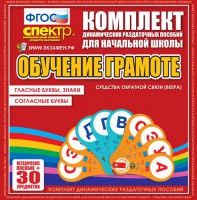 Динамические раздаточные пособия. Обучение грамоте (веера). Гласные буквы, знаки, согласные буквы. - fgospostavki.ru - Владимир