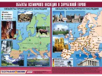 Таблица демонстрационная "Объекты всемирного наследия в Зарубежной Европе" (винил 100*140) - fgospostavki.ru - Владимир