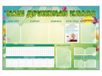 Стенд-уголок магнитно-маркерный "Наш дружный класс" - fgospostavki.ru - Владимир