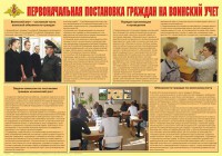 Плакат "Первоначальная постановка граждан на воинский учет" - fgospostavki.ru - Владимир