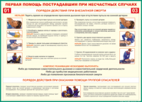 Таблица "Порядок действий при внезапной смерти" (100х140 сантиметров, винил) - fgospostavki.ru - Владимир