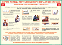 Таблица "Порядок действий при переломах конечностей" (100х140 сантиметров, винил) - fgospostavki.ru - Владимир