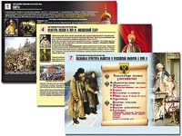 Комплект таблиц по истории "История России XVI - XVIII вв." раздаточные (цветные, ламинированные, А4, 10 штук) - fgospostavki.ru - Владимир