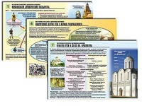 Комплект таблиц по истории "История России с древних времен" раздаточные (цветные, ламинированные, А4, 10 штук) - fgospostavki.ru - Владимир