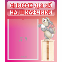 Стенд "Список на шкафчики" - fgospostavki.ru - Владимир