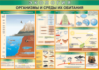 Таблица "Организмы и среды их обитания" (100х140 сантиметров, винил) - fgospostavki.ru - Владимир