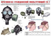 Комплект плакатов "Средства защиты органов дыхания. Противогазы, респираторы" - fgospostavki.ru - Владимир