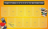 Стенд "Подготовка к ЕГЭ и ОГЭ по математике (10 карманов)" - fgospostavki.ru - Владимир