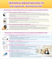 Стенд "Техника безопасности на уроке технологии" - fgospostavki.ru - Владимир