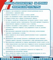 Стенд "Техника безопасности на уроках физкультуры" - fgospostavki.ru - Владимир