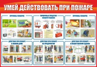 Стенд "Умей действовать при пожаре" - fgospostavki.ru - Владимир