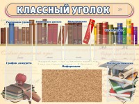 Стенд "Классный уголок" (с пробковым покрытием) - fgospostavki.ru - Владимир