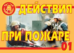 Комплект плакатов "Действия при пожаре" - fgospostavki.ru - Владимир