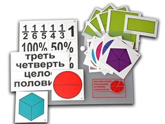 Набор для изучения простых дробей. Составление целого из частей (раздаточный) - fgospostavki.ru - Владимир