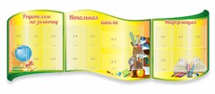 Стенд "Начальная школа" резной из 3-х частей - fgospostavki.ru - Владимир