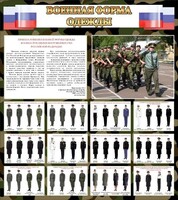 Стенд "Военная форма одежды (флаг РФ)" - fgospostavki.ru - Владимир