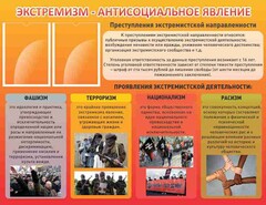 Стенд "Экстремизм-антисоциальное явление" - fgospostavki.ru - Владимир