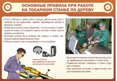 Стенд "Основные правила при работе на токарном станке по дереву" - fgospostavki.ru - Владимир
