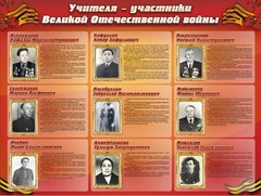 Стенд "Учителя-участники Великой Отечественной войны" - fgospostavki.ru - Владимир