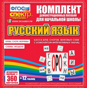 Динамические раздаточные пособия. Русский язык (комплект демонстрационных материалов). Касса букв, слогов, звуковых схем с набором интерактивных таблиц. - fgospostavki.ru - Владимир