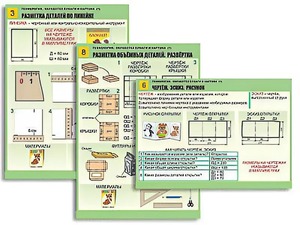 Комплект таблиц "Технология. Обработка бумаги и картона-1" (8 таблиц, А1, ламинированные, с раздаточным материалом) - fgospostavki.ru - Владимир