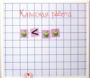 Магнитно-маркерная доска "Клетка" (86 см х 75 см) - fgospostavki.ru - Владимир