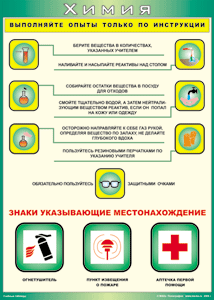 Таблица "Выполняйте опыты только по инструкции" (100х140 сантиметров, винил) - fgospostavki.ru - Владимир