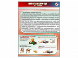 Стенд "Первая помощь при пожаре" - fgospostavki.ru - Владимир