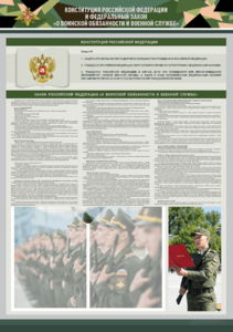 Стенд-уголок "Конституция Российской Федерации и Федеральный закон "О воинской обязанности и военной службе" - fgospostavki.ru - Владимир
