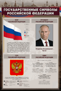 Стенд "Государственные символы Российской Федерации" - fgospostavki.ru - Владимир
