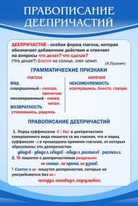 Стенд "Правописание деепричастий" - fgospostavki.ru - Владимир