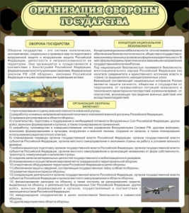 Стенд "Организация обороны государства" - fgospostavki.ru - Владимир