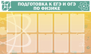 Стенд "Подготовка к ЕГЭ и ОГЭ по физике (10 карманов)" - fgospostavki.ru - Владимир