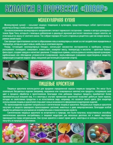 Стенд "Биология в профессии "повар"" - fgospostavki.ru - Владимир