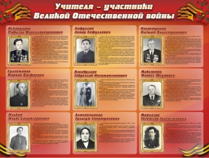 Стенд "Учителя-участники Великой Отечественной войны" - fgospostavki.ru - Владимир