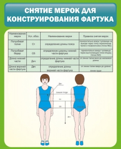 Стенд "Снятие мерок для конструирования фартука" - fgospostavki.ru - Владимир