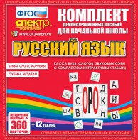 Динамические раздаточные пособия. Русский язык (комплект демонстрационных материалов). Касса букв, слогов, звуковых схем с набором интерактивных таблиц. - fgospostavki.ru - Владимир