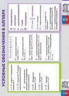 Таблица "Условные обозначения в алгебре" (винил) - fgospostavki.ru - Владимир