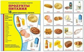 Демонстрационные карточки "Продукты питания" - fgospostavki.ru - Владимир