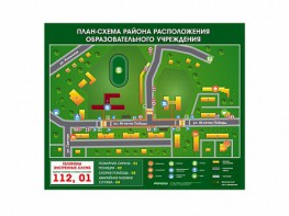 Панно магнитно-маркерное "План-схема района расположения образовательной организации" - fgospostavki.ru - Владимир