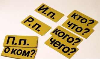 Набор магнитных карточек "Падежи" (фон жёлтый) - fgospostavki.ru - Владимир