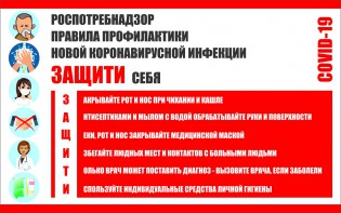Плакат "Правила профилактики коронавируса" - fgospostavki.ru - Владимир