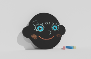 Фигурная грифельная меловая доска на тему эмоций - fgospostavki.ru - Владимир