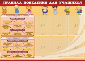 Стенд "Правила поведения для учащихся" - fgospostavki.ru - Владимир