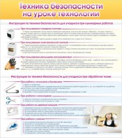 Стенд "Техника безопасности на уроке технологии" - fgospostavki.ru - Владимир